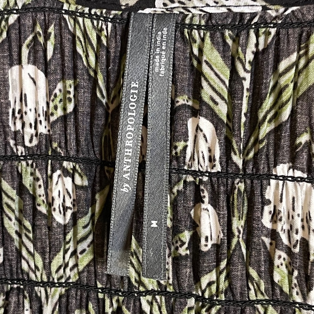 Anthropologie Black and White Floral Blouse - Picture 7 of 9